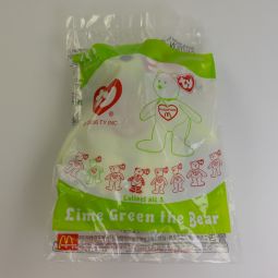 TY McDonald's Teenie Beanie - LIME the Bear (2006 - Signapore Exclusive)