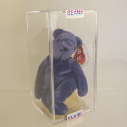 Authenticated TY Beanie Baby - TEDDY VIOLET - OLD FACE (2nd Gen Hang Tag - MWCTs)