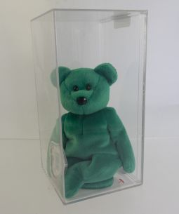 Authenticated TY Beanie Baby - ERIN the Bear (w/ MISSING Shamrock Emblem) ODDITY!!