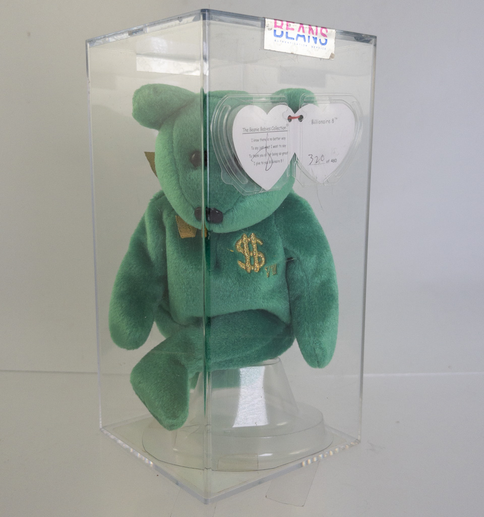 Authenticated TY Beanie Baby - BILLIONAIRE Bear #8 (Signed by TY Warner - #'d out of 480)
