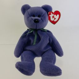TY Beanie Baby - TEDDY VIOLET - NEW FACE (3rd Gen Hang Tag - MWNMTs)