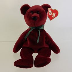 TY Beanie Baby - TEDDY CRANBERRY - NEW FACE (2nd Gen Hang Tag - MWNMTs)