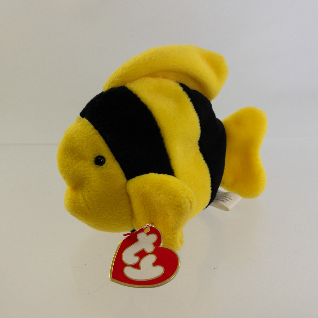 TY Beanie Baby - BUBBLES the Fish (3rd Gen Hang Tag - MWNMTs)