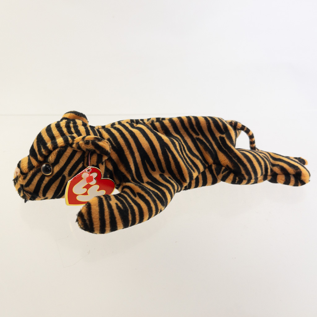 TY Beanie Baby - STRIPES the Tiger (Dark Version) (3rd Gen Hang Tag - 98% Mint)