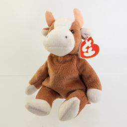 TY Beanie Baby - BESSIE the Cow (3rd Gen Hang Tag - MWCTs)