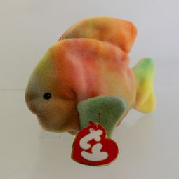TY Beanie Baby - CORAL the Ty-Dyed Fish (3rd Gen Hang Tag - MWNMTs)