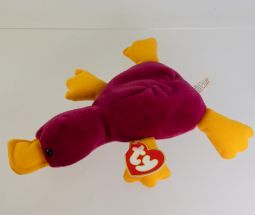 TY Beanie Baby - PATTI the Platypus (Magenta Version) (3rd Gen Hang Tag - MWMTs)