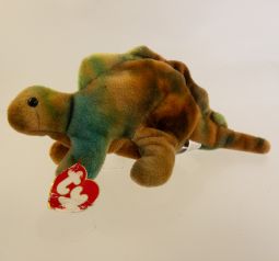 TY Beanie Baby - STEG the Dinosaur (3rd Gen Hang Tag - Mint but Worn Tag)
