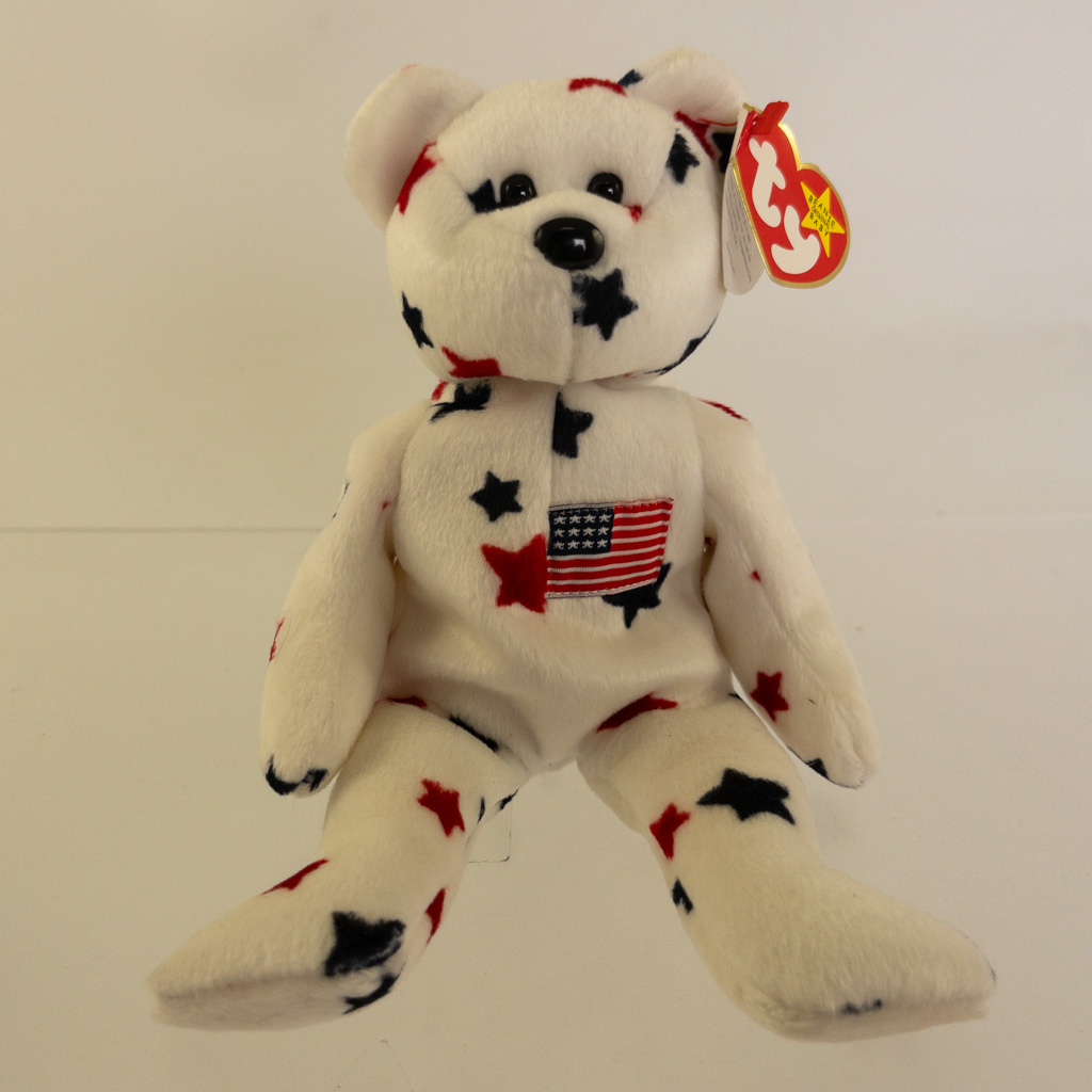 TY Beanie Baby - GLORY the Bear (w/ Commemorative All-Star Game Event Card - 7/7/98)