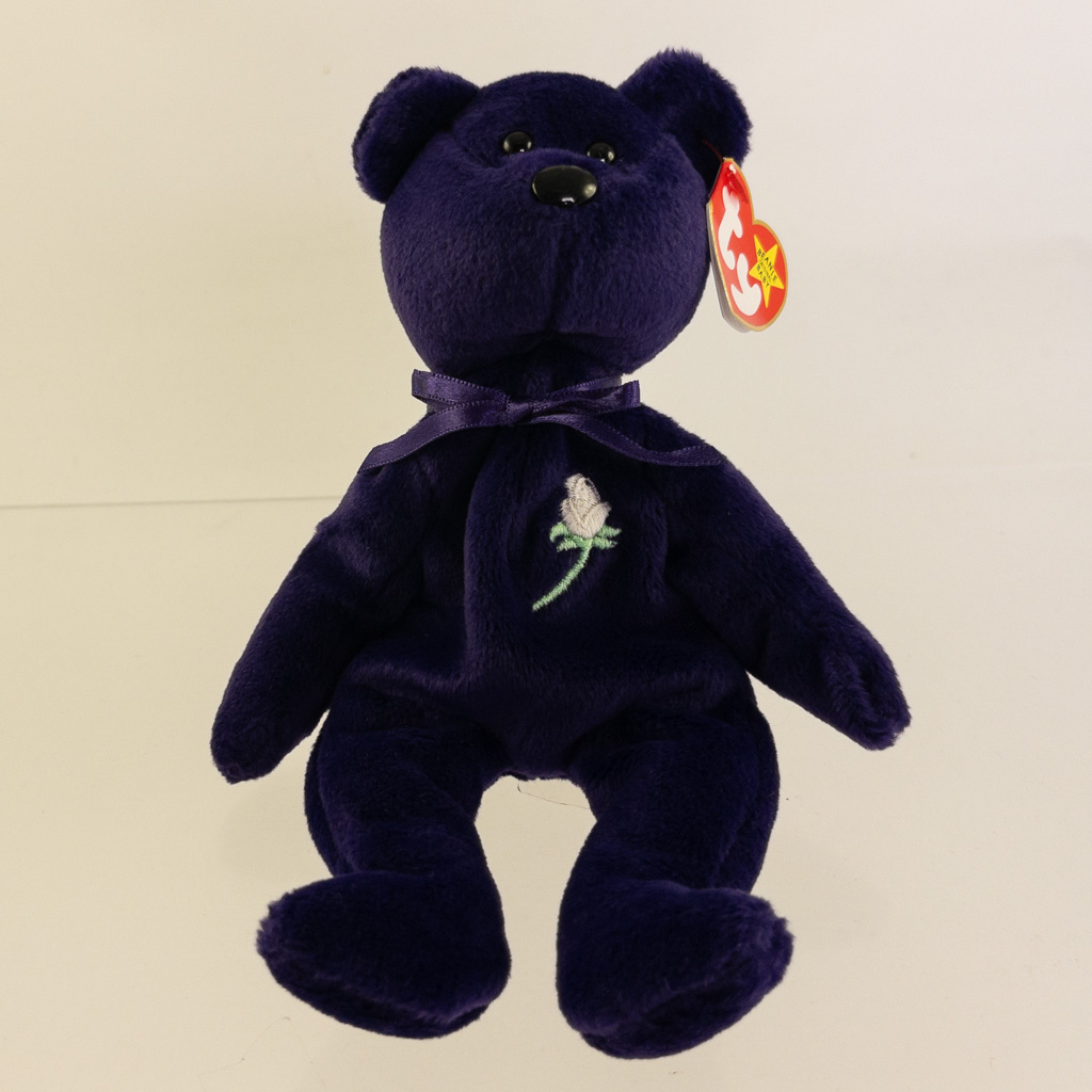 TY Beanie Baby - PRINCESS the BEAR (PE Pellets Tush Tag - Made in Indonesia) MWNMTs