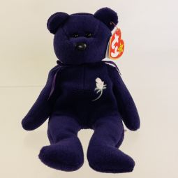 TY Beanie Baby - PRINCESS the BEAR (PVC Pellets - Made in China) WORN