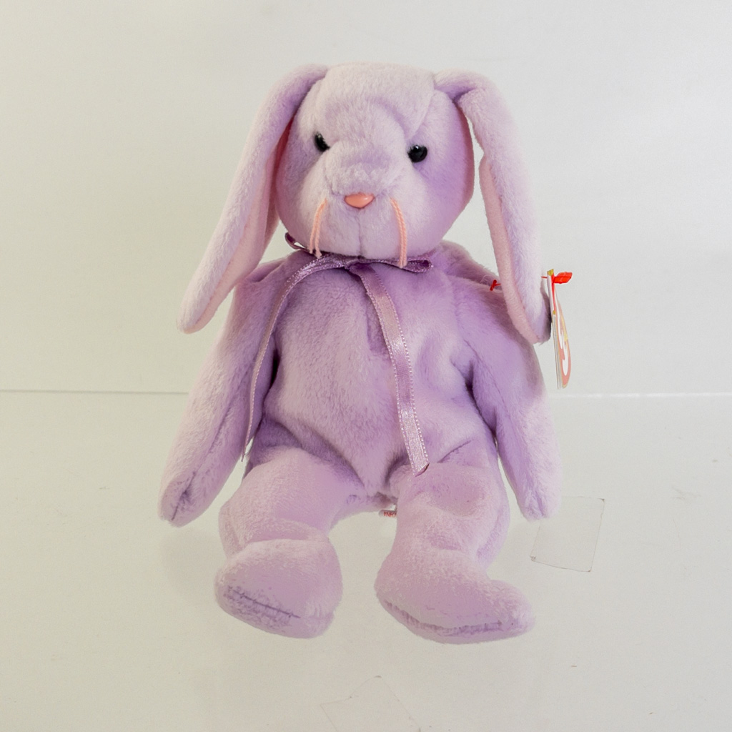 TY Beanie Baby - FLOPPITY the Bunny (w/ Hippity tush tag - ODDITY)