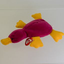 TY Beanie Baby - PATTI the Platypus (Magenta Version) (3rd Gen Hang Tag - MWCTs)