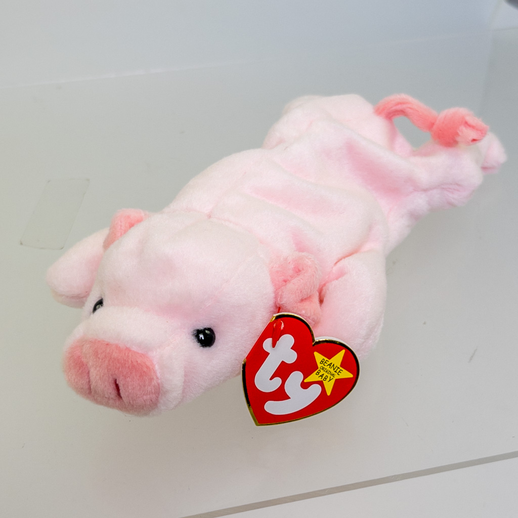 TY Beanie Baby - SQUEALER the Pig (w/ Ringo tush tag - ODDITY)