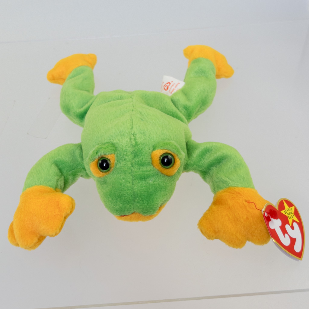 TY Beanie Baby - SMOOCHY the Frog (w/ Daisy tush tag - ODDITY)