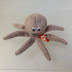 TY Beanie Baby - INKY the Octopus (Tan Version - With Mouth) (3rd Gen Hang Tag - MWCTs)