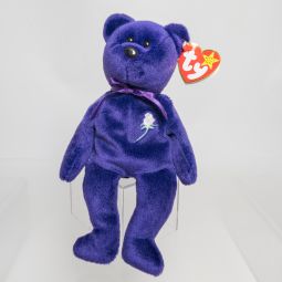 TY Beanie Baby - PRINCESS the BEAR (PVC Pellets - Made in China) MINT w/ Torn Tag