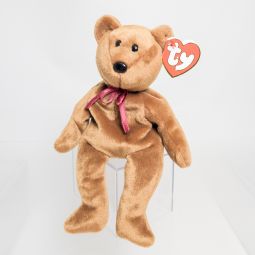 TY Beanie Baby - TEDDY BROWN - NEW FACE (3rd Gen Hang Tag - MWNMTs)