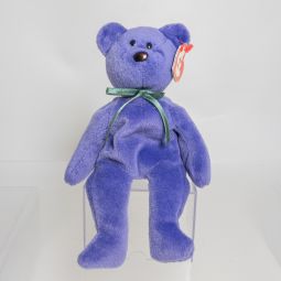 TY Beanie Baby - TEDDY VIOLET - NEW FACE (3rd Gen Hang Tag - MWCTs)