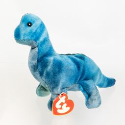 TY Beanie Baby - BRONTY the Dinosaur (3rd Gen Hang Tag - MWNMTs)