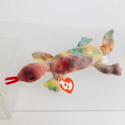 TY Beanie Baby - LIZZY the Lizard (Ty-Dyed Version) (3rd Gen Hang Tag - MWNMTs)