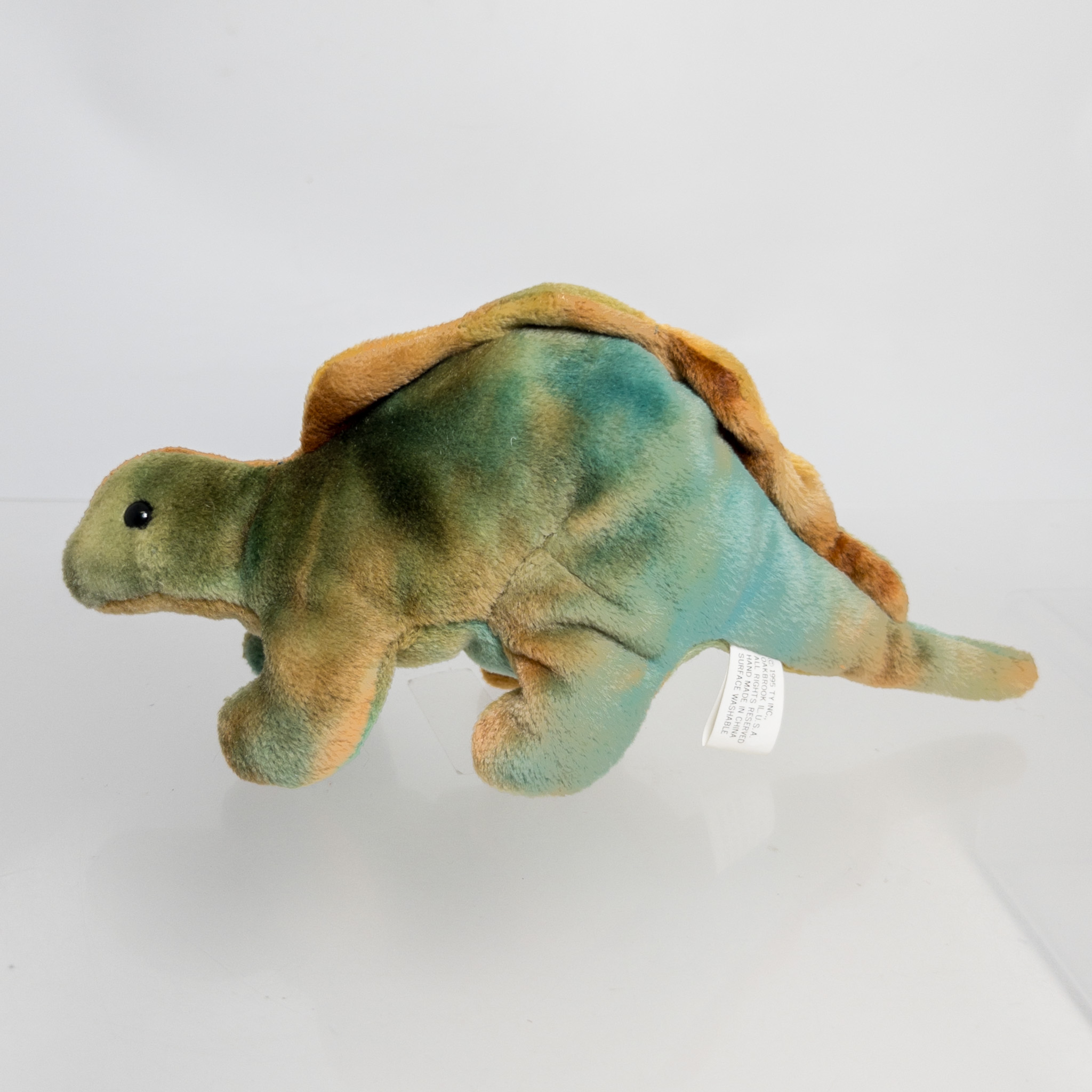 TY Beanie Baby - STEG the Dinosaur (No Hang Tag - 1st Gen Tush Tag)