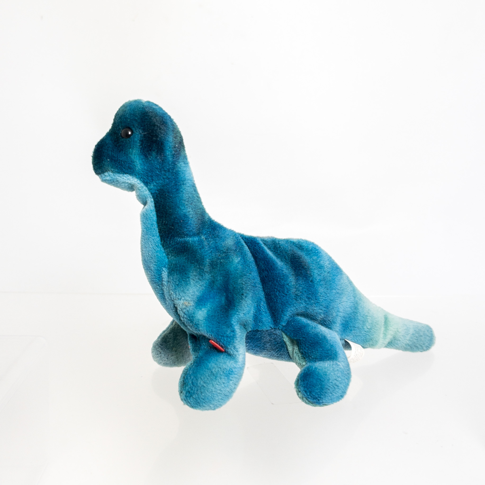 TY Beanie Baby - BRONTY the Dinosaur (No Hang Tag - 1st Gen Tush Tag)