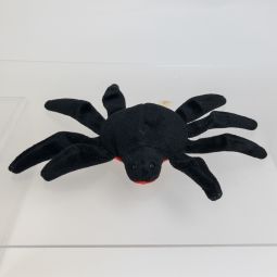 TY Beanie Baby - WEB the Black & Red Spider (No Hang Tag - 1st Gen Tush Tag - WORN)