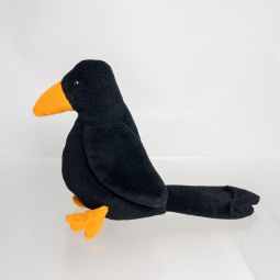 TY Beanie Baby - CAW the Black Crow (No Hang Tag - 1st Gen Tush tag - Worn)