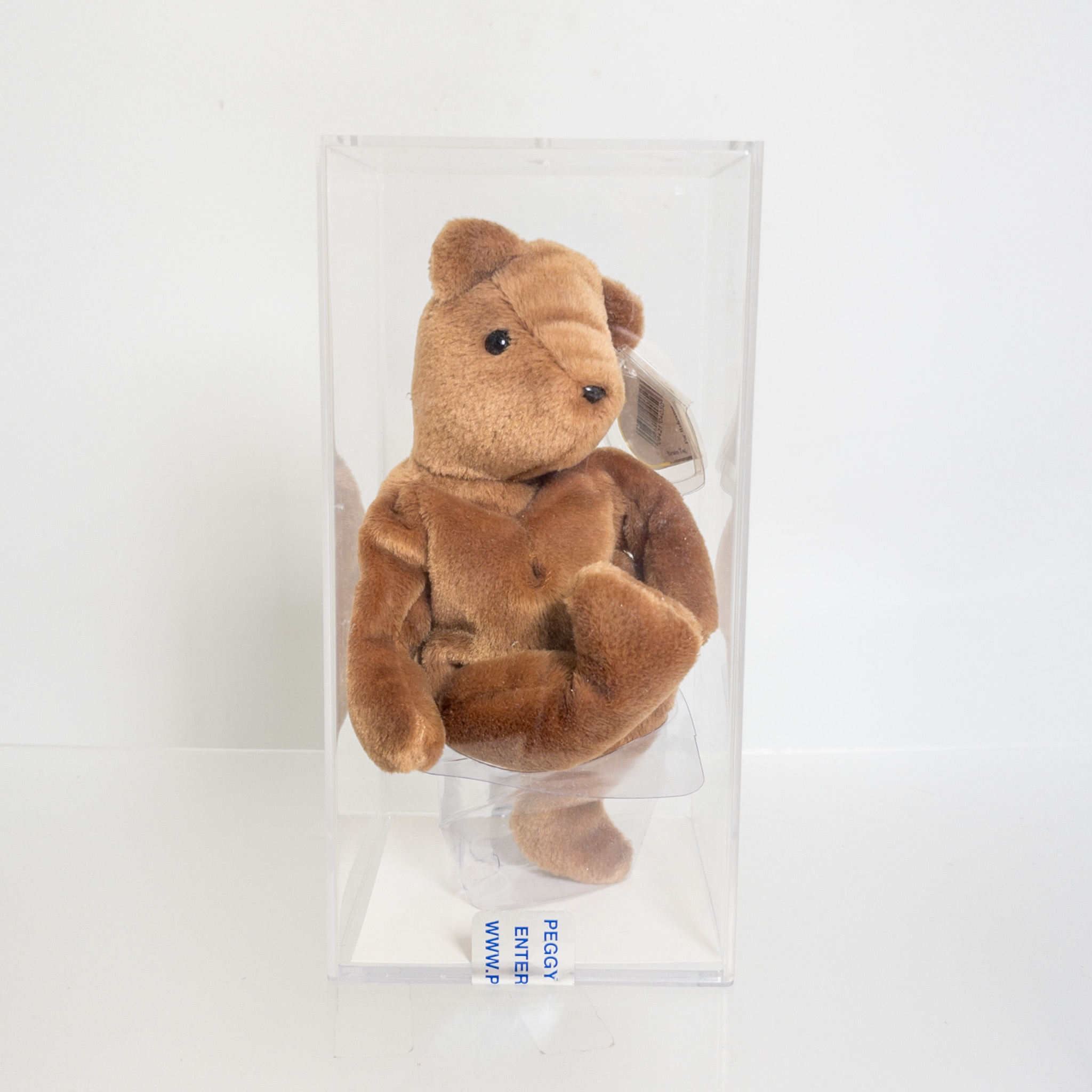 Authenticated TY Beanie Baby - TEDDY BROWN - OLD FACE (2nd Gen Hang Tag- MWMTS MQ) CANADIAN