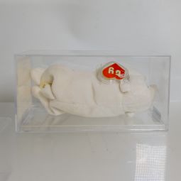 Authenticated TY Beanie Baby - CHILLY the Bear (2nd Gen Hang Tag - MWNMTs)