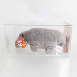 Authenticated TY Beanie Baby - TANK the Armadillo (9 Lines - No Shell) (4th Gen Hang Tag - MWMTs)