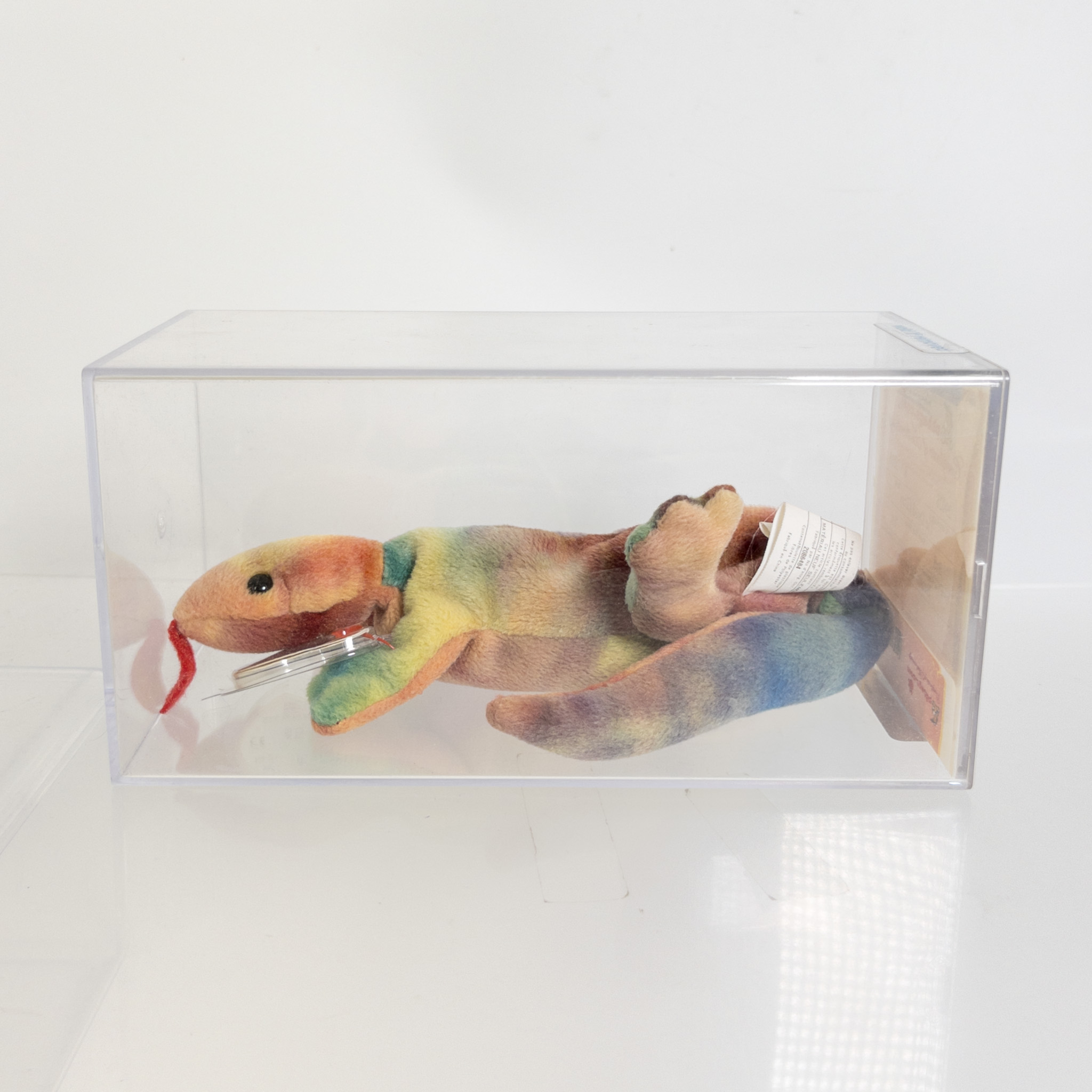 Authenticated TY Beanie Baby - LIZZY the Lizard (Ty-Dyed Version) (3rd Gen Hang Tag MWNMTs) CANADIAN