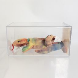 Authenticated TY Beanie Baby - LIZZY the Lizard (Ty-Dyed Version) (3rd Gen Hang Tag MWNMTs) CANADIAN