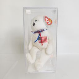 Authenticated TY Beanie Baby - LIBEARTY the Bear (4th Gen Hang Tag - MWMTs)