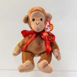 TY Beanie Baby - BONGO the Monkey ( Musical Version w/ Red Ribbon ) MWMTs