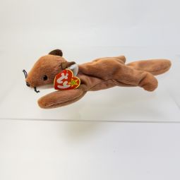 TY Beanie Baby - SLY the Fox (Brown Belly Version - 4th Gen Hang tag) (8 inch)