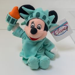 Disney Bean Bag Plush - LIBERTY MINNIE MOUSE (9 inch) (ERROR - MISSING EYELASH)