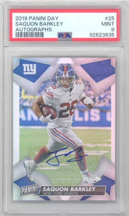 PSA SAQUON BARKLEY 2019 Panini Day #25 Autograph Auto NFL