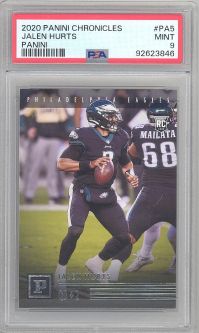 PSA 9 - JALEN HURTS - 2020 Panini Chronicles #PA-5 - NFL RC Rookie Card - MINT PSA 9 - JALEN HURTS - 2020 Panini Chronicles #PA-5 - NFL RC Rookie Card - MINT