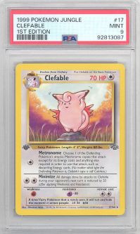 PSA 9 - Pokemon Card - Jungle 17/64 - CLEFABLE (rare) *1st Edition* - MINT