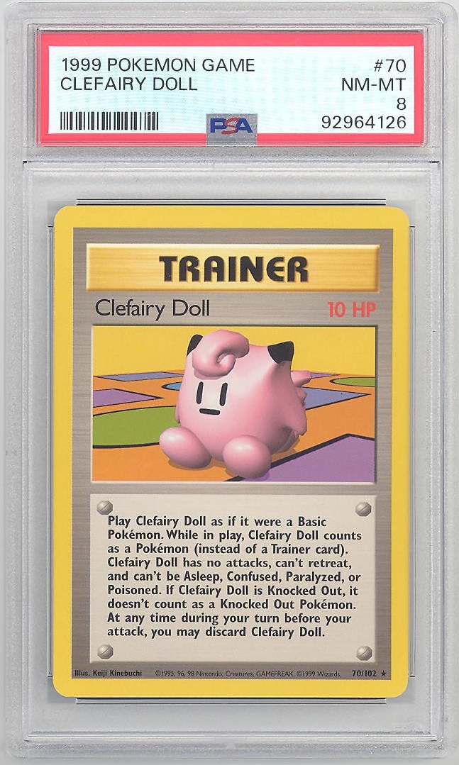 PSA 8 - Pokemon Card - Base 70/102 - CLEFAIRY DOLL (rare