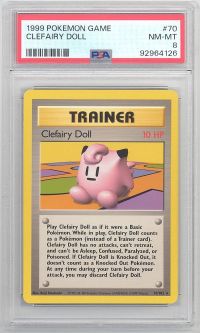 PSA 8 - Pokemon Card - Base 70/102 - CLEFAIRY DOLL (rare) - NM-MT