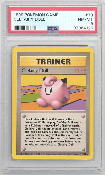 PSA 8 - Pokemon Card - Base 70/102 - CLEFAIRY DOLL (rare