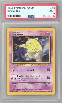 PSA 9 - Pokemon Card - Base 49/102 - DROWZEE (common) - MINT