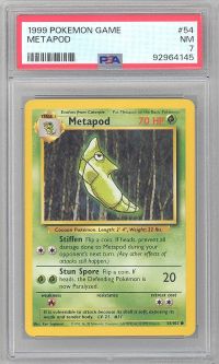 PSA 7 - Pokemon Card - Base 54/102 - METAPOD (common) - NM