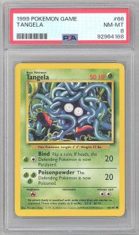 PSA 8 - Pokemon Card - Base 66/102 - TANGELA (common) - NM-MT