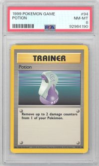 PSA 8 - Pokemon Card - Base 94/102 - POTION (common) - NM-MT