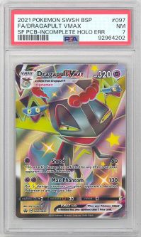 PSA 7 - Pokemon Card - S&S Promo SWSH097 - DRAGAPULT VMAX - NM