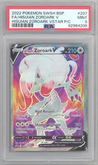 PSA 9 - Pokemon Card Promo #SWSH297 - HISUIAN ZOROARK V (holo-foil) - MINT